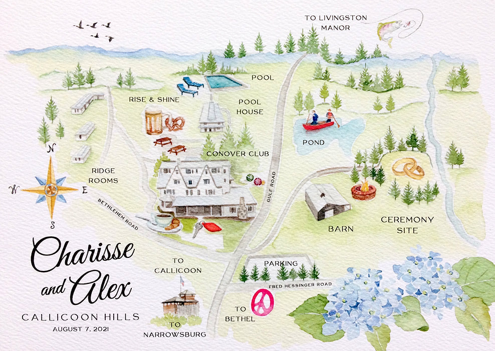 Callicoon Hills Wedding Map