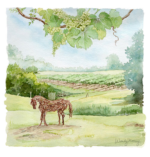 Clinton Vineyards - Dutchess Wine Trail Illustration
