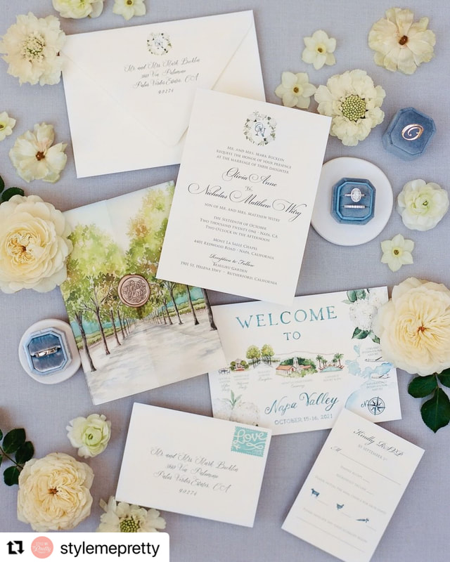Olivia & Nick's Napa Wedding invitations