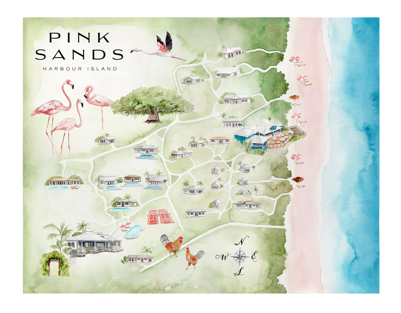 Pink Sands Resort, Bahamas,  Property Map