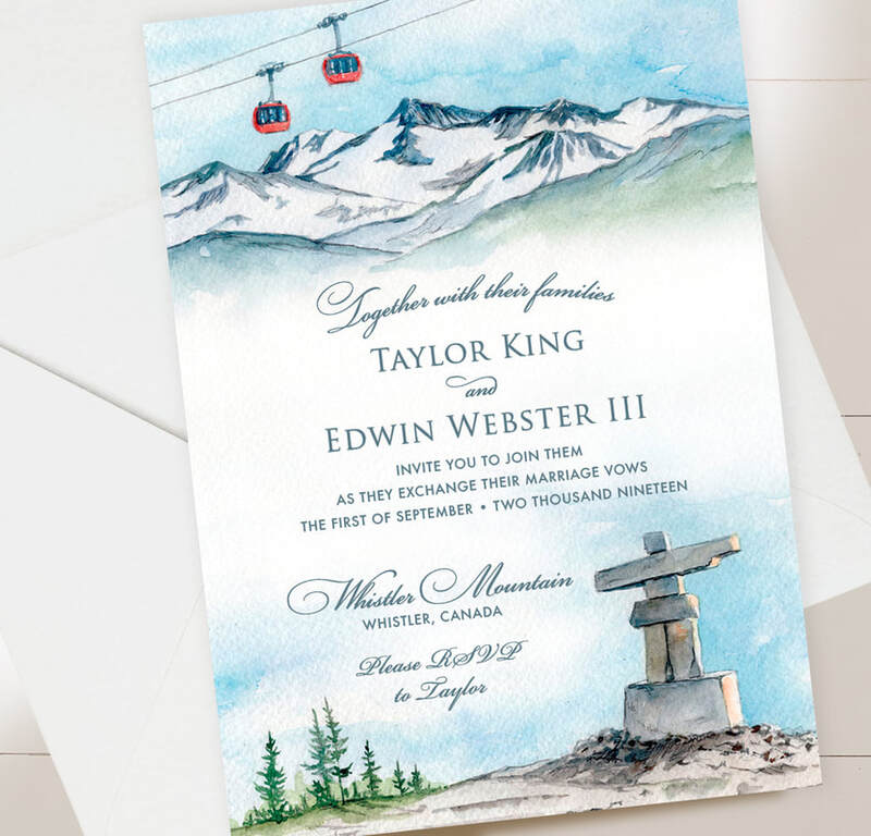 Whistler Mountain Wedding Invitation